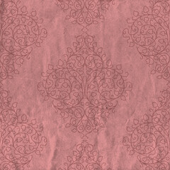 seamless damask pattern pink background