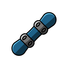 Snowboard Icon on White Background Vector Art Illustration on white background.