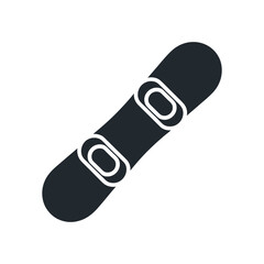 Snowboard Icon on White Background Vector Art Illustration on white background.