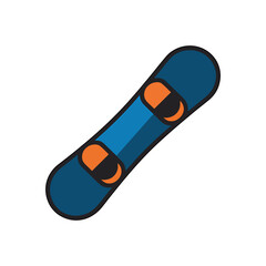 Snowboard Icon on White Background Vector Art Illustration on white background.