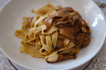 italian spaguetti pasta with nutritional carbohydrates