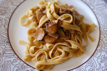 italian spaguetti pasta with nutritional carbohydrates