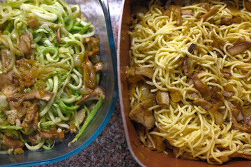 italian spaguetti pasta with nutritional carbohydrates