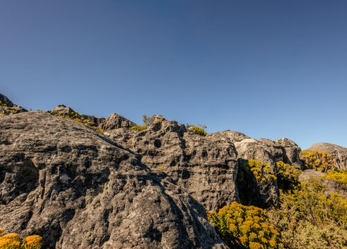 mountain landscape with rocks