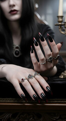 Halloween and Gothi style nails 
