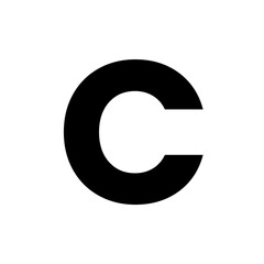 Simple Geometric Letter C Icon