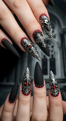 Halloween and Gothi style nails 