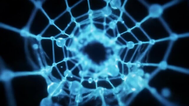 Dynamic Quantum Foam Visualization: Pulsing blue energy lattice depicting subatomic particle fluctuations within a cosmic network.