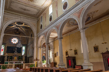 Interior View of Saint Stephens Church in Motovun, Istria, Croatia