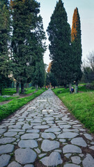 The Appian way, Via Appia Antice in Rome, Italy
