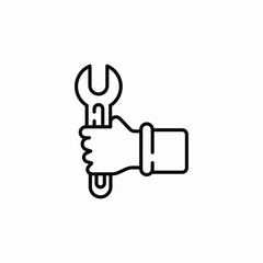 mechanic service icon sign vector