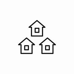 neighbourhood houses icon sign vector