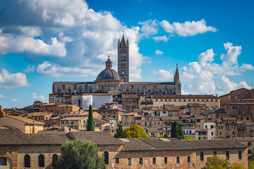 Obraz premium Old buildings in the city of Siena, Tuscany, Italy.