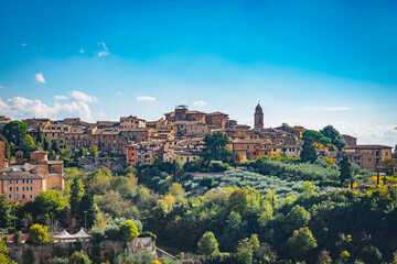 Obraz premium Old buildings in the city of Siena, Tuscany, Italy.