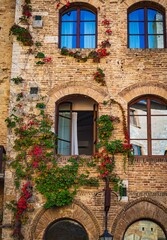 Fototapeta premium Old buildings in the city of Siena, Tuscany, Italy.