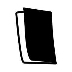 Fototapeta premium A minimalist icon illustrating a partially opened book with black cover