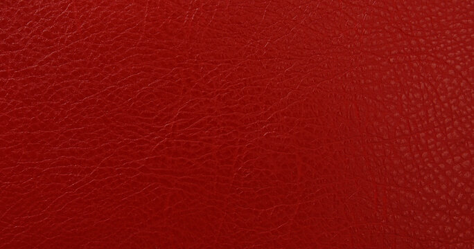 Background texture of red natural leather