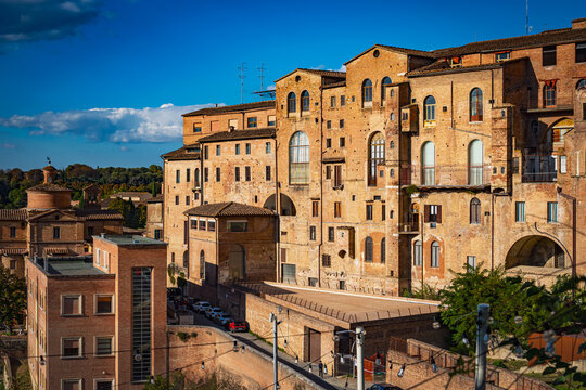 Old buildings in the city of Siena, Tuscany, Italy. - Powered by Adobe
