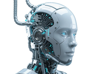 AI Humanoid Robot Transparent Background