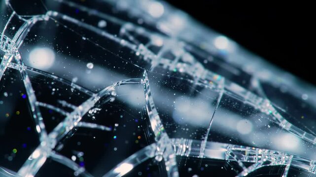 A difficult conversation: Cracked and shattered glass depicts breaking tension, emotional impact, and fragility leading to damage.