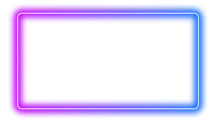 Pink and Blue Neon Frame Icon &ndash; Bold Rectangular Border Design