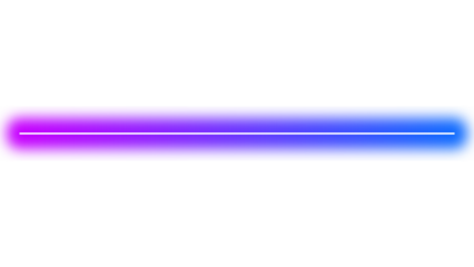 Purple Blue gradient neon light line with glow effect