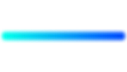 Blue gradient neon light line with glow effect	