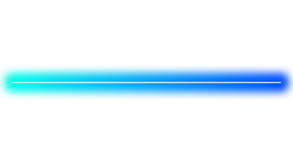 Blue gradient neon light line with glow effect	