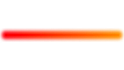 Red and Orange neon light line with glow effect