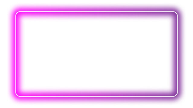 Pink and Purple Neon Frame Icon – Bold Rectangular Border Design
