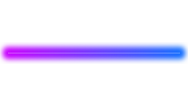 Purple Blue gradient neon light line with glow effect