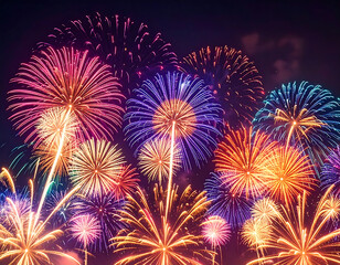 打上花火　夜空