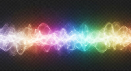 A vibrant, flowing energy wave pulsates with mesmerizing colors, radiating a dynamic and visually stimulating spectacle. vector illustration