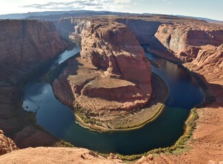 Horseshoe Bend in the Colorado River, located near the town of Page, Arizona, downstream from Lake Powell within Glen Canyon National Recreation Area