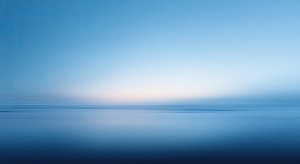 Abstract ocean view with soft blue hues, horizontal lines creating a serene scene