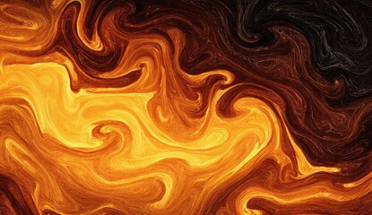 Abstract, swirling fire and smoke texture, warm colors dominate