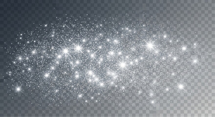 A stunning array of twinkling star-like particles scattered, forming a captivating spectacle. Capturing the brilliance of pure magic. vector illustration overlay