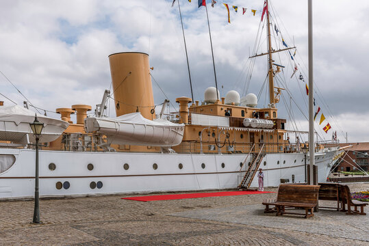 the royal danish ship at port in Nyborg, Denmark