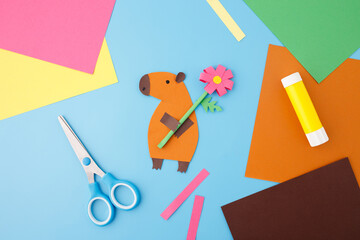 Animal paper collage for children workshops, creative blogs, preschool learning, DIY educators, toy...