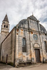 Parish Church of Annunciation in Svetvinčenat, Central Istria. It was built in the early 16th century and has a Renaissance trefoil facade made of domestic dressed stone. Croatia