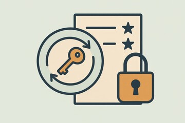 Fototapeta premium Unlocking the Secrets of Digital Security with Visual Metaphors for Cyber Protection and Data Integrity in an Authentically Illustrated Context captured with clarity