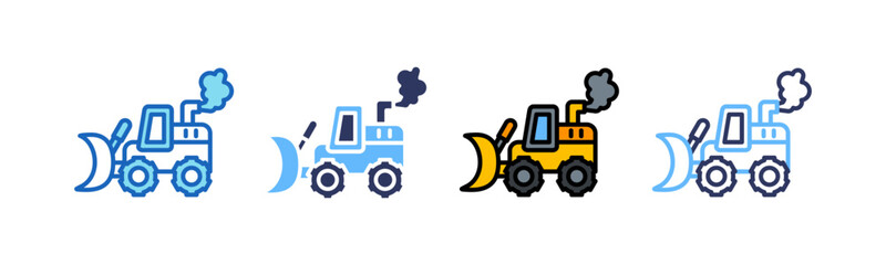 Fototapeta premium Heavy Machinery multistyle icon