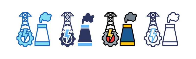 Energy Production multistyle icon