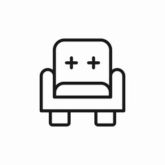 armchair seat icon sign vector