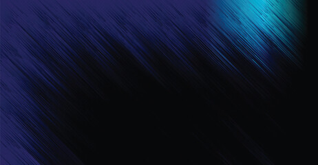 Abstract dark blue and black background with dynamic diagonal light streaks and a bright turquoise glow.