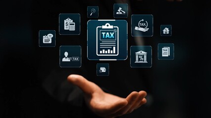 Financial regulation and tax compliance concept showing tax document, VAT, transaction flow, and financial auditing in modern financial system Marrow