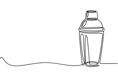 a cocktail shaker on a white background, symbolizing mixology, bartending, and beverage preparation concepts.