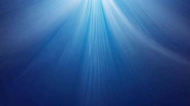 A clean, minimal blue background with soft light rays streaming down from the top. Great for serene scenes, corporate presentations, or underwater/winter concepts.