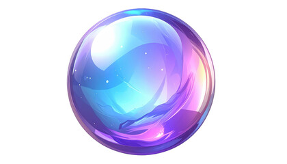 A glowing orb of swirls and light, filled with pink, white and blue hues, set on a solid dark background