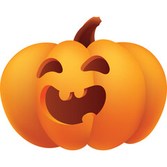 Halloween Jack O Lantern Pumpkin With A Happy Face And Transparent Background Ready For Decoration And Celebration